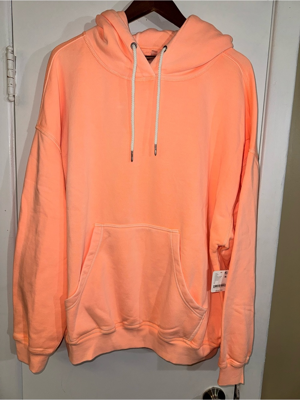 FP Movement by Free People Coral-Peach Oversized Hoodie